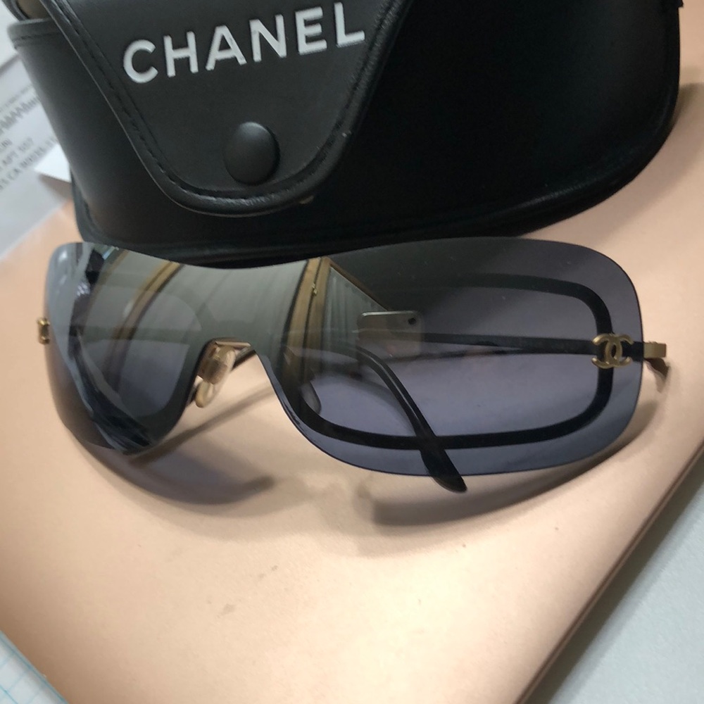 Authentic CHANEL rimless sunglasses.